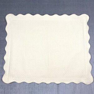 Vtg‎ Shavel Pillow Sham Standard Portugal Cotton Blend Matelassé Medallion